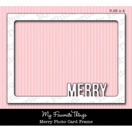 Schneideschablone Merry Photo Card Frame