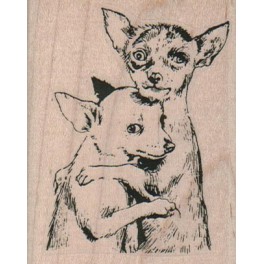 Motivstempel "Chihuahuas Comforting"