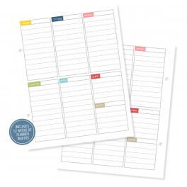 Life documented, Weekly Planner Inserts 6"x8"