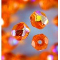 Glasfacettperlen 6mm irisierend orange