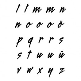 Stempelset "Alphabet Kleinbuchstaben l-z 2"