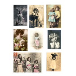 Reprint A4 Cutout "Vintage Kinder"