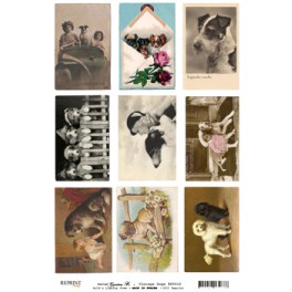 Reprint A4 Cutout "Vintage Hunde"