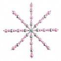 Drahtsternebastelset mit Perlen 15cm, rosa/silber
