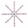 Drahtsternebastelset mit Perlen 15cm, rosa/silber
