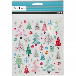 Fancy Glittersticker Weihnachtsbäume