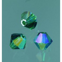 Swarovski Facettperle emerald AB 4mm