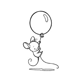 Motivstempel "Mäuschen am Ballon"