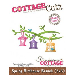 Schneideschablone CottageCutz Spring Birdhouse Branch