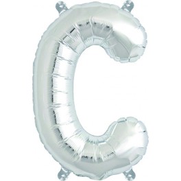 Folienballon silber "C"