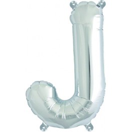 Folienballon silber "J"