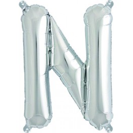 Folienballon silber "N"