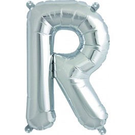 Folienballon silber "R"