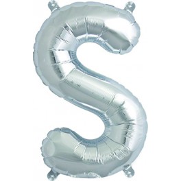 Folienballon silber "S"