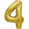 Folienballon gold "4"