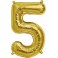 Folienballon gold "5"