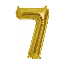 Folienballon gold "7"
