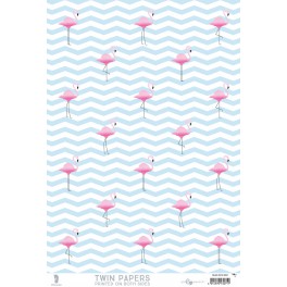 Rössler Twin Paper Flamingo/ZickZack