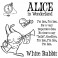 Motivstempelplatte "Weißes Kaninchen Alice"