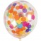 Luftballons transparent mit Konfetti