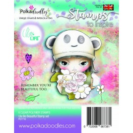 Polkadoodles Ula Be Beautiful Clear Stamp