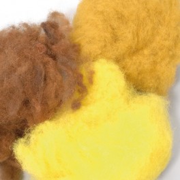 Wolle zum Filzen gelb Mix