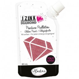 Izink Diamond Glitter Paint 24 Carat PINK
