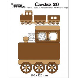 Crealies Cardzz no 20 Zug + Wagen klein