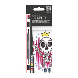 Marabu Aqua Pen Graphix 6er-Sortierung „King of Bubblegum“ 