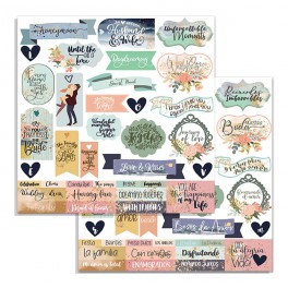 Stamperia Love Story Quotes 12x12 Inch Paper Sheet