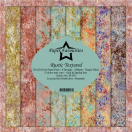 Dixi Craft Paper Favourites Rustic Textured 12x12 Inch Paper Pack