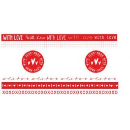 Studio Light Washi Tape Red/White  Filled With love nr.19