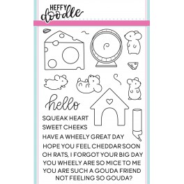 Heffy Doodle Hello Squeakheart Clear Stamps