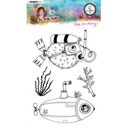 Studio Light By Marlene Clear Stamp So-Fish-Ticated nr.12