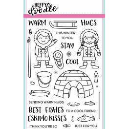 Heffy Doodle Warm Hugs Clear Stamps