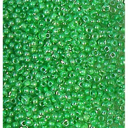 Rocailles 2,6mm irisierend hellgrün