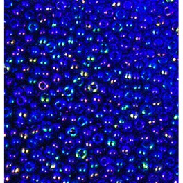 Rocailles 2,6mm irisierend blau regenbogen