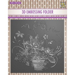 Nellies Choice 3D Embossingfolder Blumenstrauß