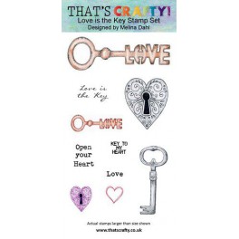 That‘s Crafty! Clearstamp slimline - Love is the Key