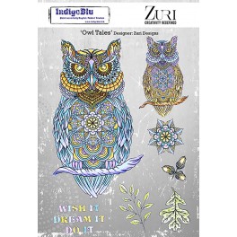 IndigoBlu Owl Tales A5 Rubber Stamps