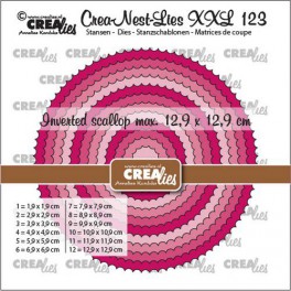 Crealies Crea-nest-die XXL Kreis mit umgekehrter Scallop XXl no. 123