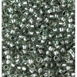 Rocailles 3,5mm mit Silbereinzug grau