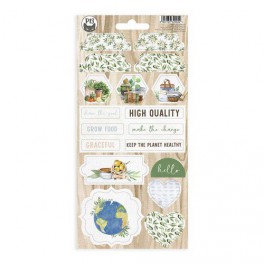 P13 Chipboard sticker sheet There is no Planet B 03