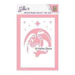 Nellies Choice Mixed Media Stencils A6 Heilige Familie