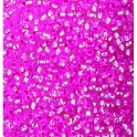 Rocailles 2,6mm mit Silbereinzug rosa