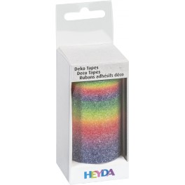 Washitape Deko Tapes Rainbow Glitter