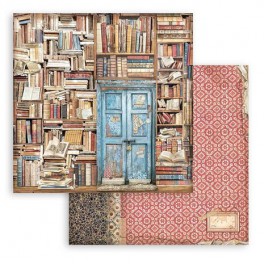 Stamperia Vintage Library 12x12 Inch Paper Sheet Doors