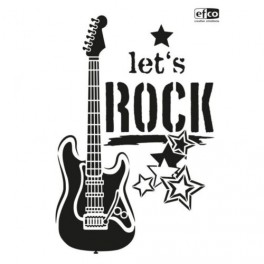 Schablone "Lets rock" A4