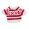 Miniatur Pullover rot/weiß