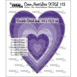 Crealies Crea-nest-die XXL Herzen mit Stitch XXL no. 113
